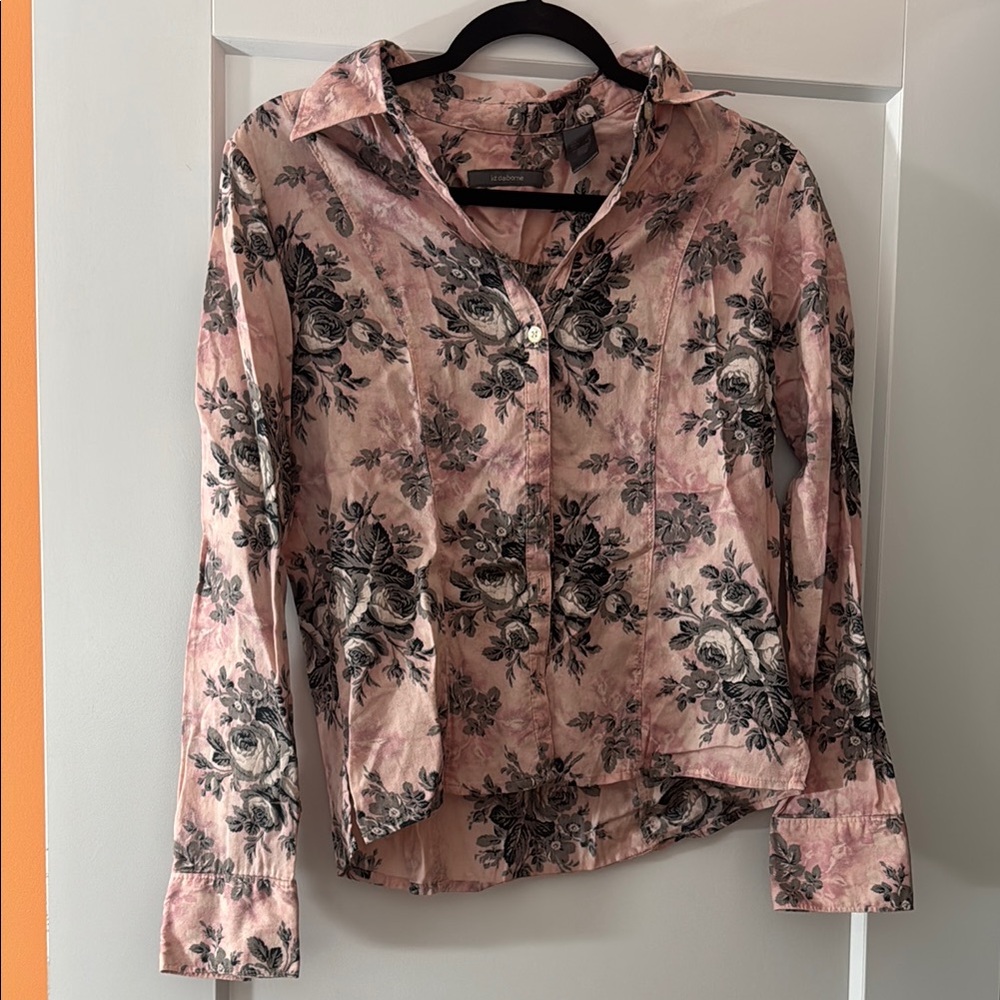 Pink Button Down Shirt with Collar